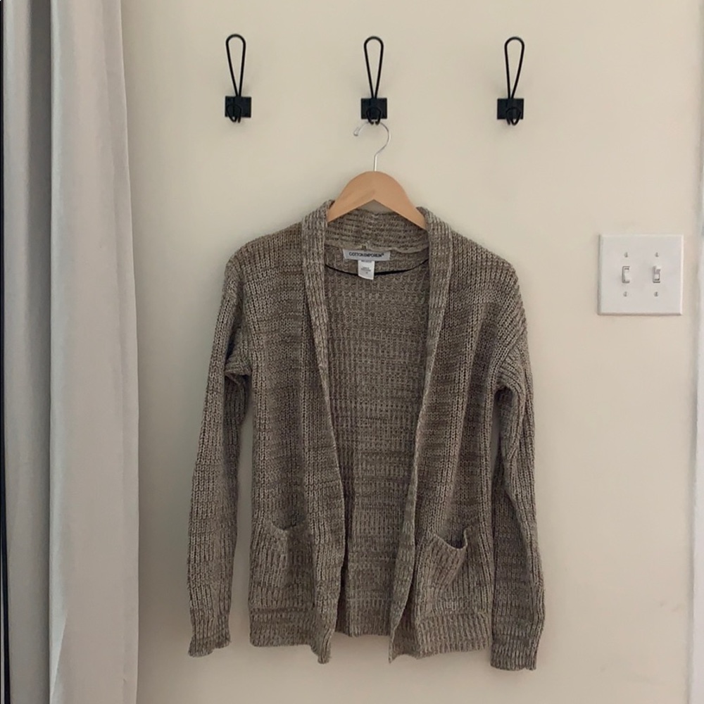 Beige cardigan sweater